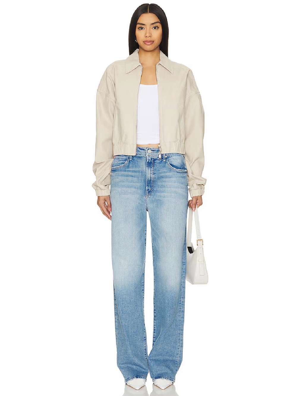Mother Superior The Spitfire Sneak Low Rise Straight Leg Jeans in I Confess - Picture 4 of 12